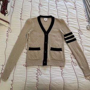 DiMatteo Puff -Sleeve Varsity Cardigan